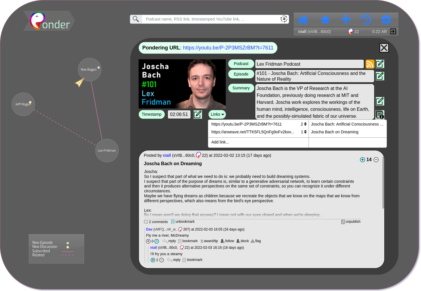 Ponder YouTube URL Wrapper: Active Thread